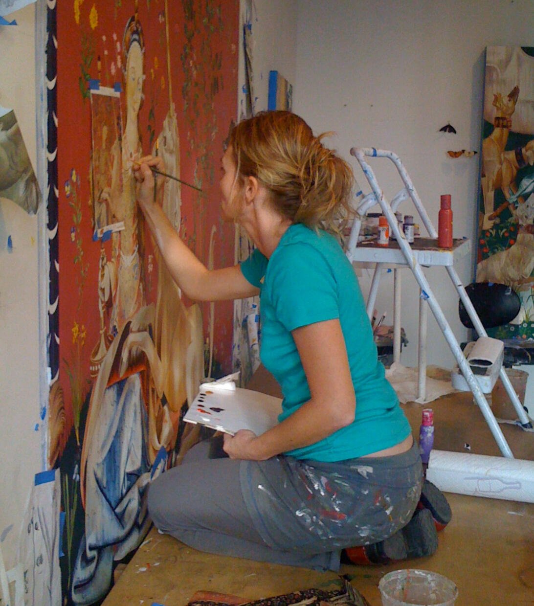 Charlotta Westergren in the studio